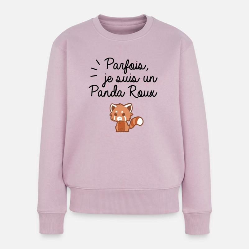 Je suis un panda roux - Pull Premium bio Femme - rose poudré