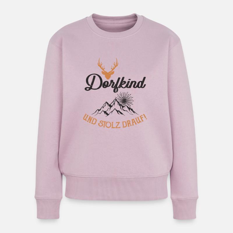 Dorfkind - Frauen Premium Bio Pullover - Altrosa