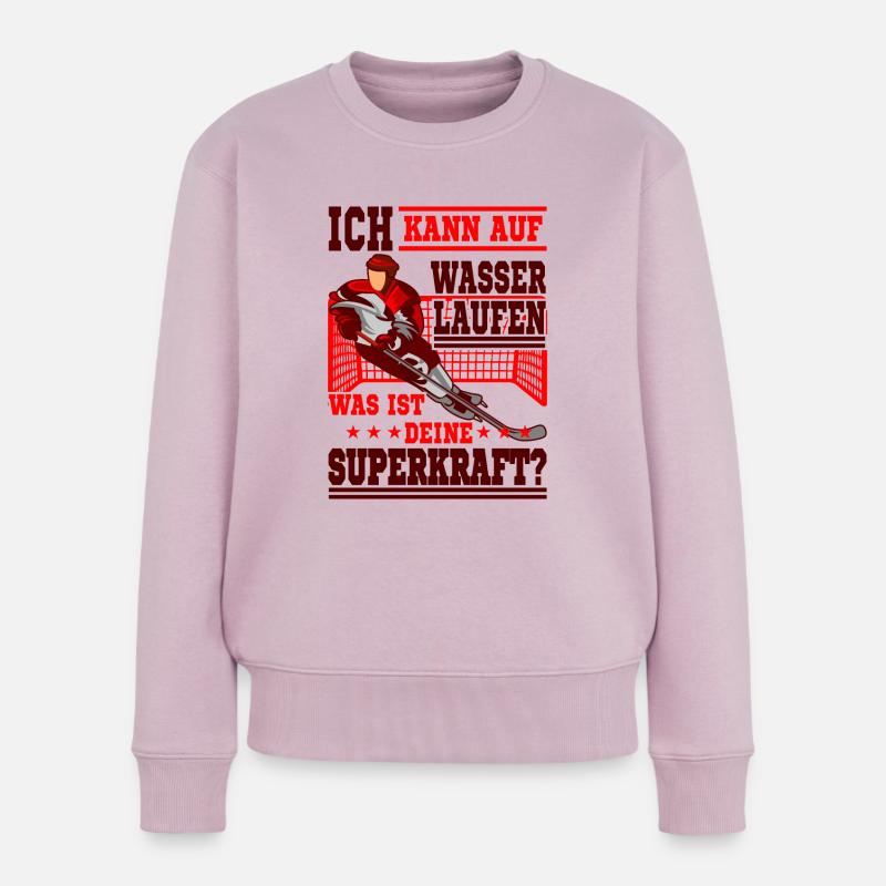 Eishockey Spruch - Frauen Premium Bio Pullover - Altrosa