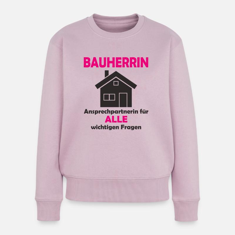 Bauherrin - Frauen Premium Bio Pullover - Altrosa