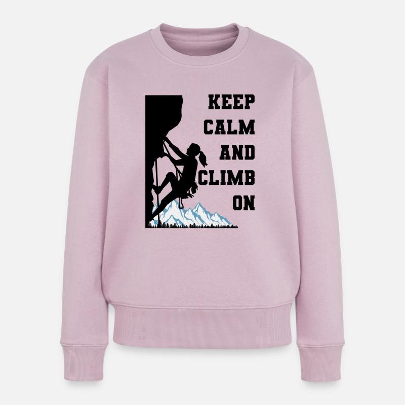 Klettern - Frauen Premium Bio Pullover - Altrosa