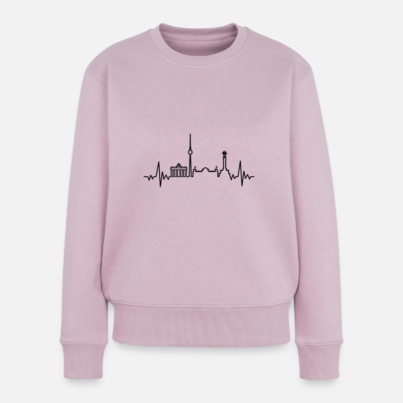 Berlin Herzschlag - Frauen Premium Bio Pullover - Altrosa