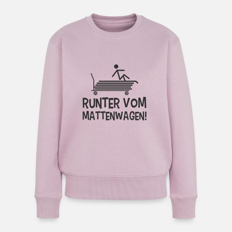 Mattenwagen Sportlehrer - Frauen Premium Bio Pullover - Altrosa