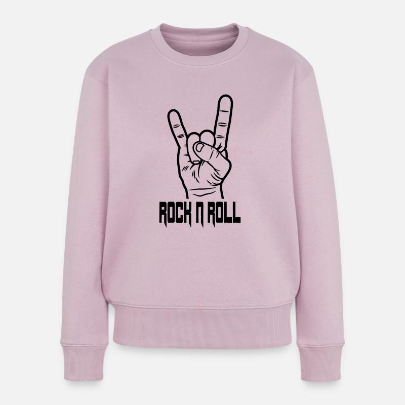 Rock N Roll - Frauen Premium Bio Pullover - Altrosa