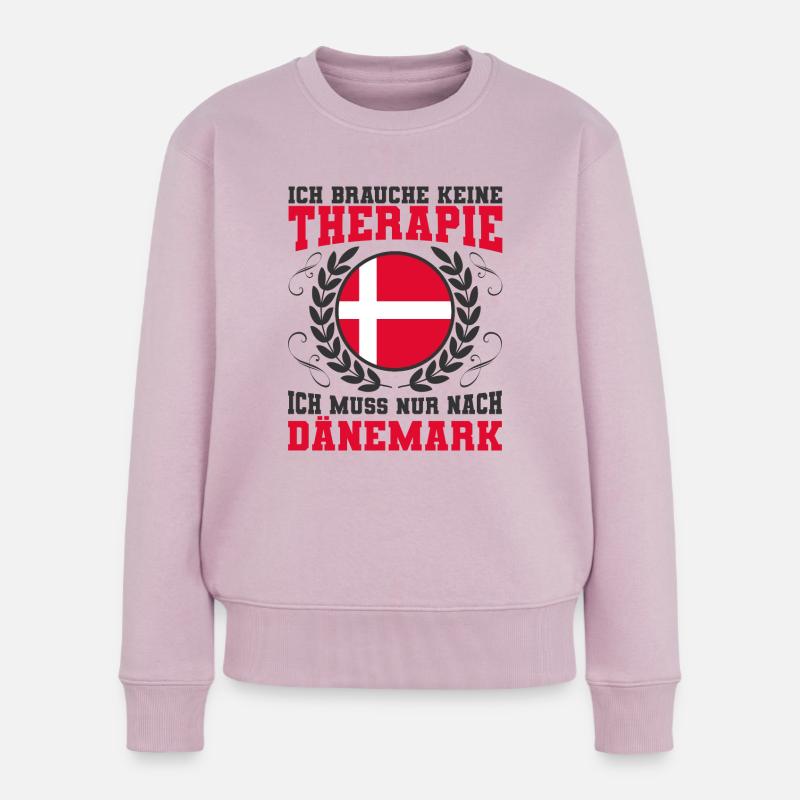 Dänemark - Frauen Premium Bio Pullover - Altrosa