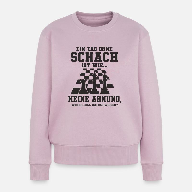Schachspieler Spruch - Frauen Premium Bio Pullover - Altrosa