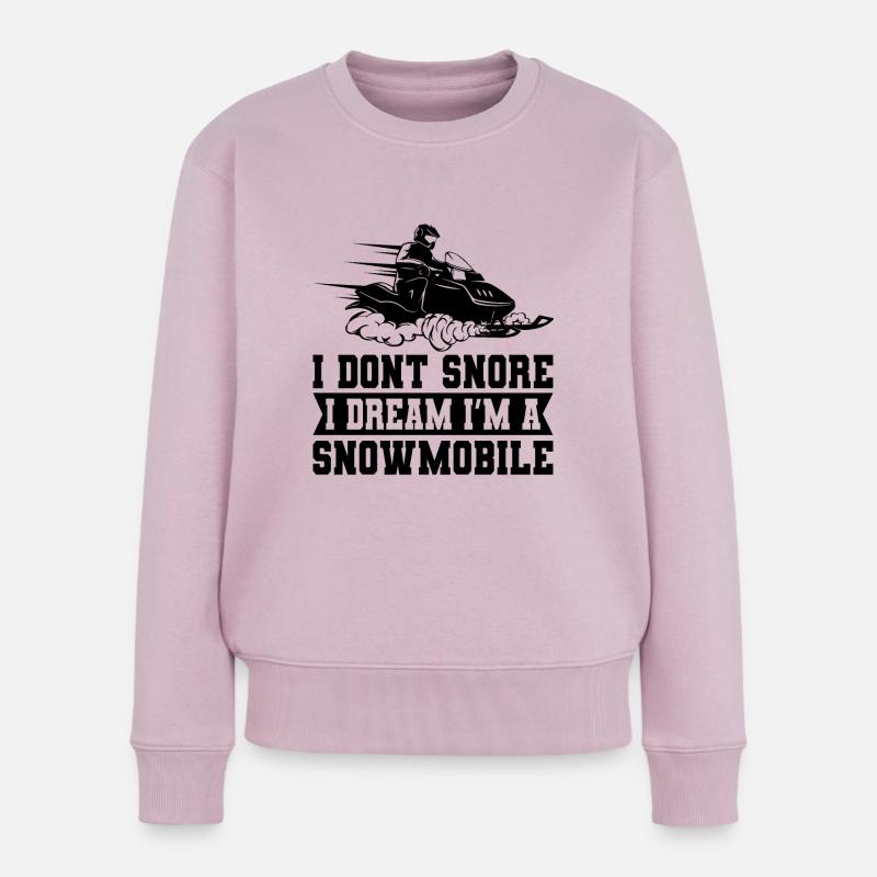 Schneemobil - Frauen Premium Bio Pullover - Altrosa