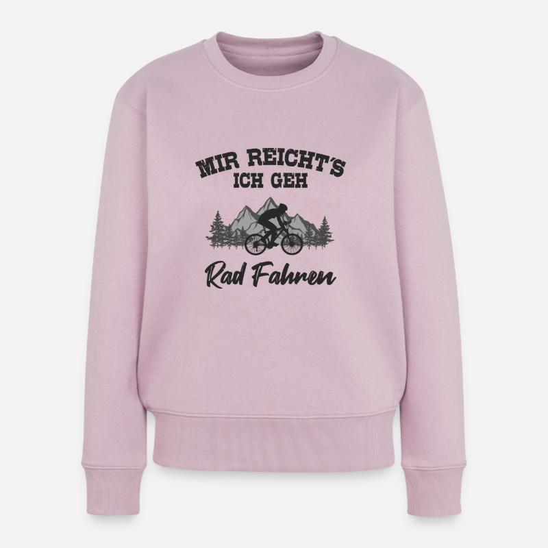 Fahrrad Spruch - Frauen Premium Bio Pullover - Altrosa
