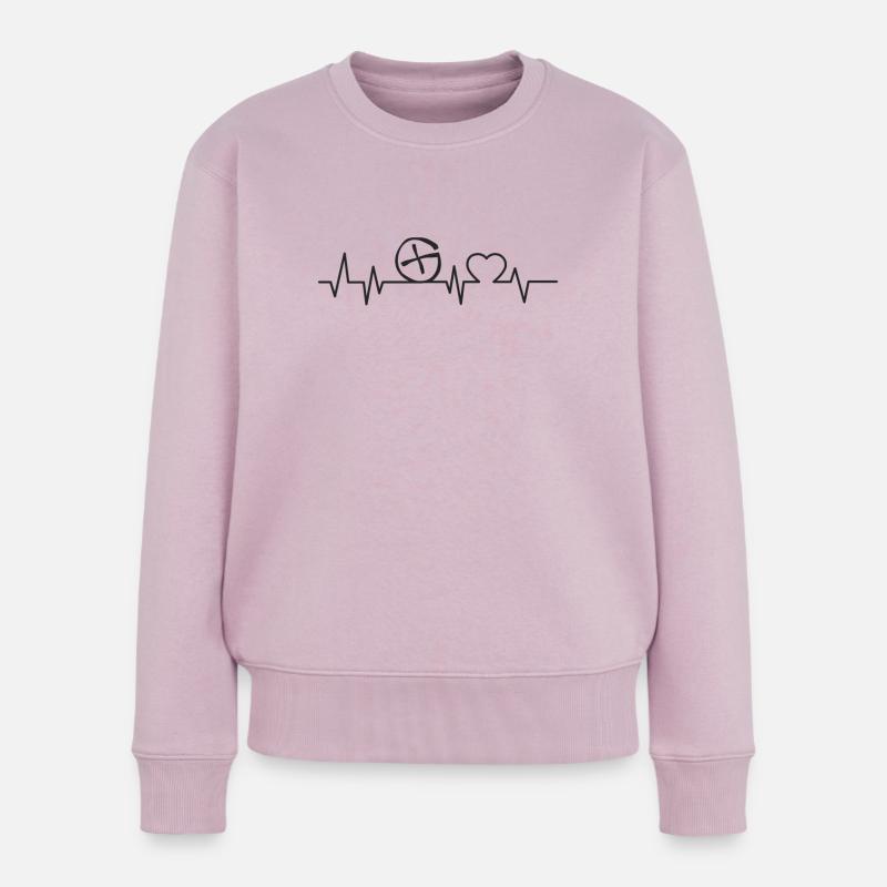 Geocaching Herzschlag - Frauen Premium Bio Pullover - Altrosa