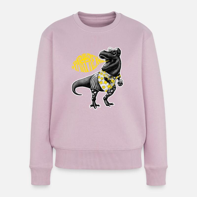 Par T Rex gelb - Frauen Premium Bio Pullover - Altrosa