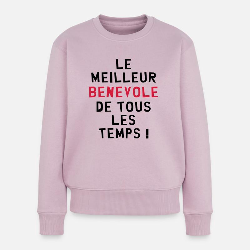 Bénévolat / Bénévole / Solidaire / Humanitaire - Pull Premium bio Femme - rose poudré