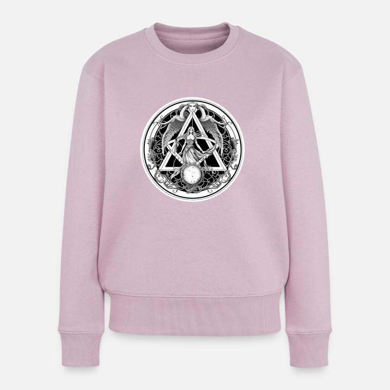 Illuminati-Göttin - Frauen Premium Bio Pullover - Altrosa