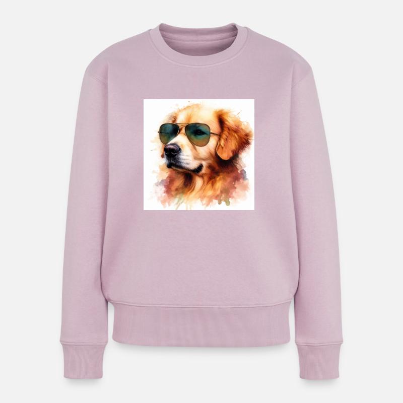 Cool Goldie - Frauen Premium Bio Pullover - Altrosa