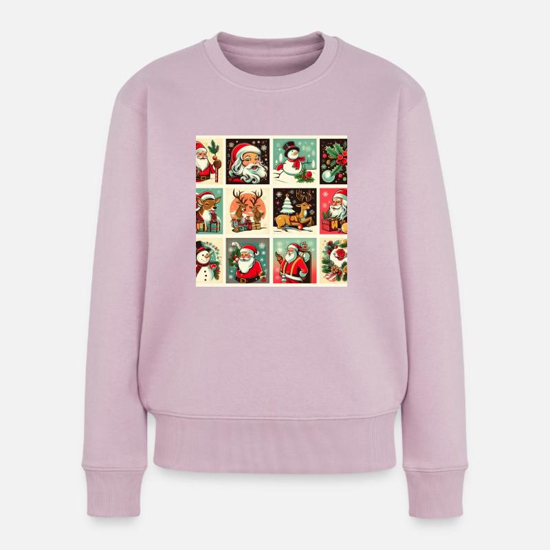 Weihnachtlicher Rahmen - Frauen Premium Bio Pullover - Altrosa