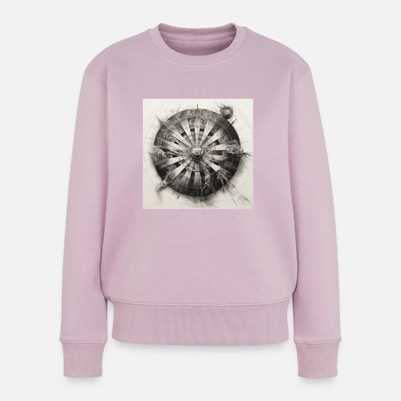Dartboard Dartscheibe Winkingerschild - Frauen Premium Bio Pullover - Altrosa