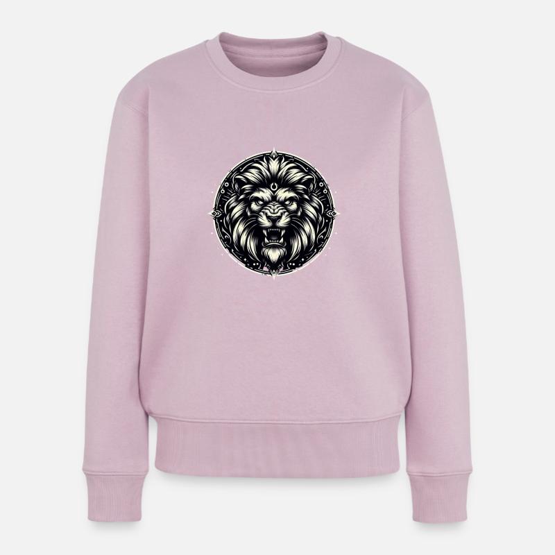 Leben wie ein Löwe - Frauen Premium Bio Pullover - Altrosa