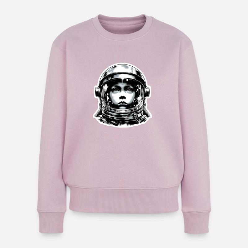 Weltraum-Junge - Frauen Premium Bio Pullover - Altrosa