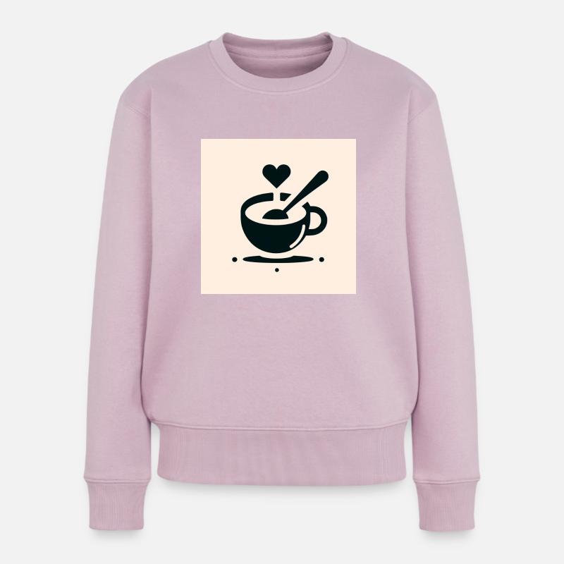 café - Pull Premium bio Femme - rose poudré