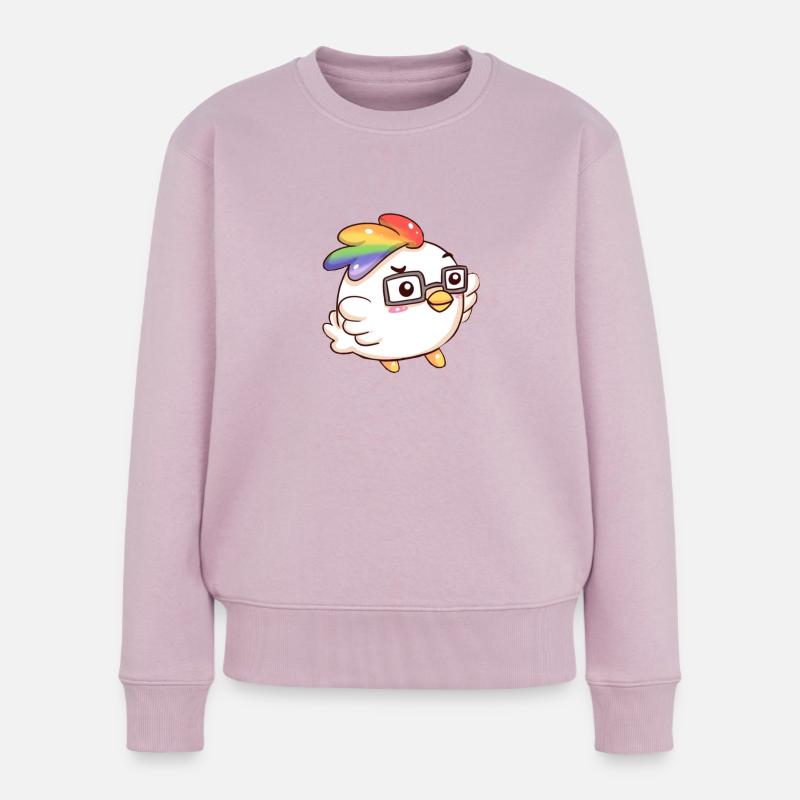 Regenbogen - Frauen Premium Bio Pullover - Altrosa