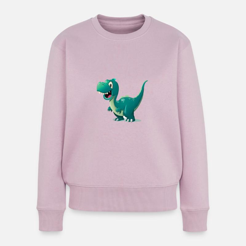 Dinosaurier - Frauen Premium Bio Pullover - Altrosa
