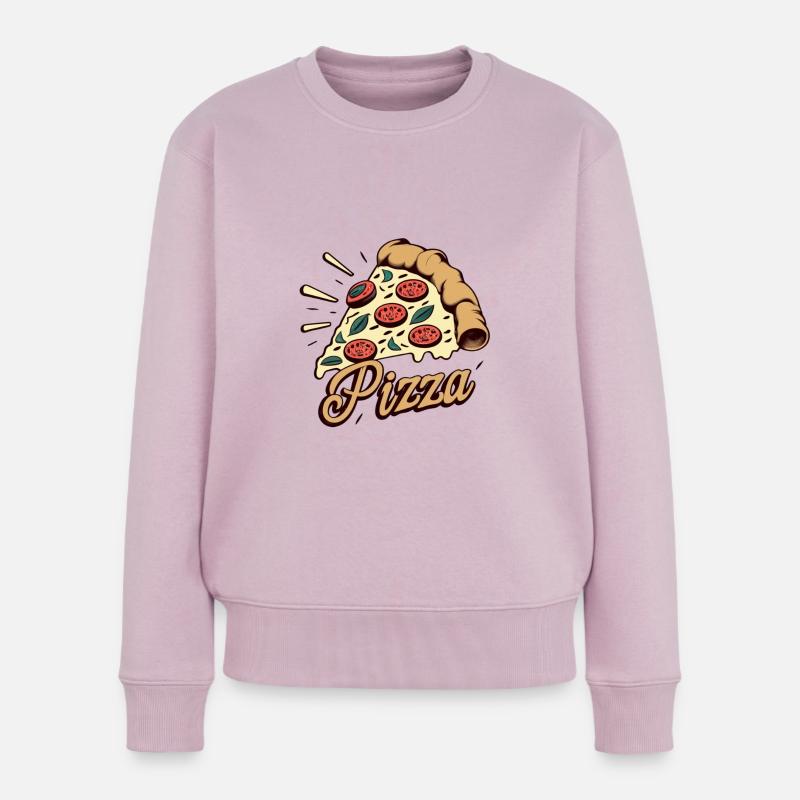 Pizza - Frauen Premium Bio Pullover - Altrosa
