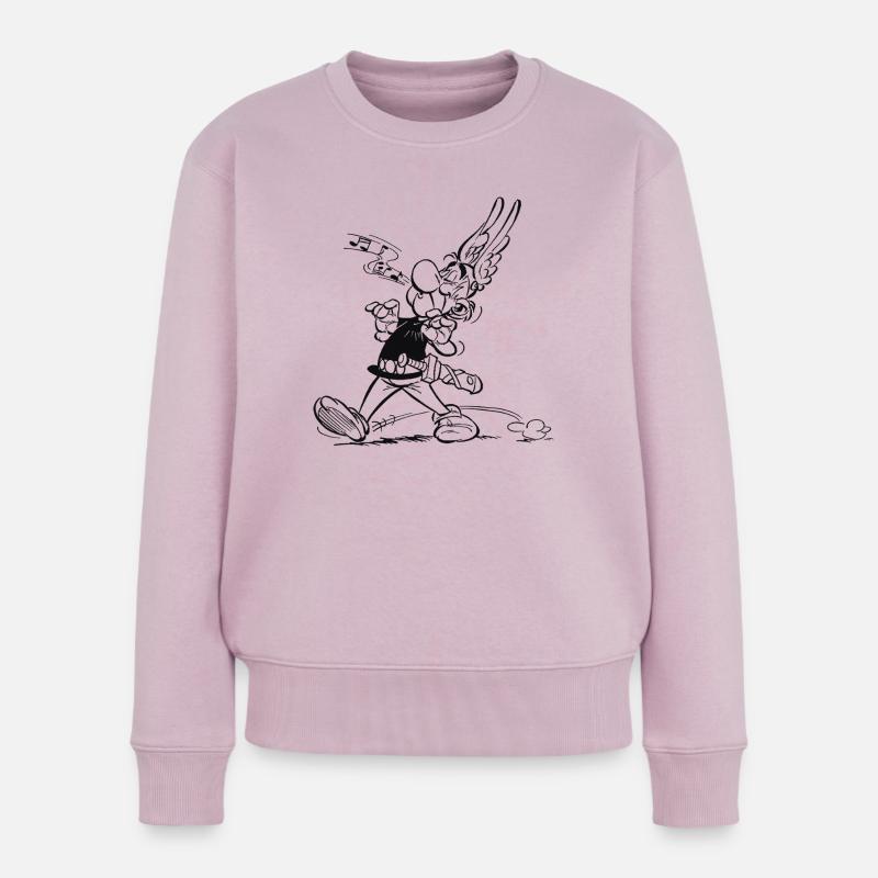 Asterix & Obelix - Asterix is singing - Sudadera ecológica prémium para mujer - rosa viejo