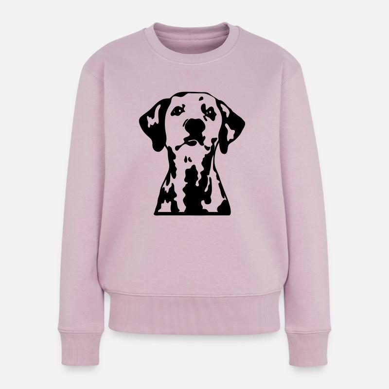 Dalmatiner - Frauen Premium Bio Pullover - Altrosa