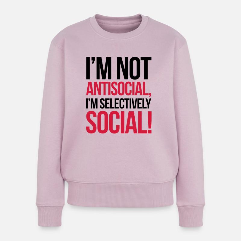Antisocial - Frauen Premium Bio Pullover - Altrosa