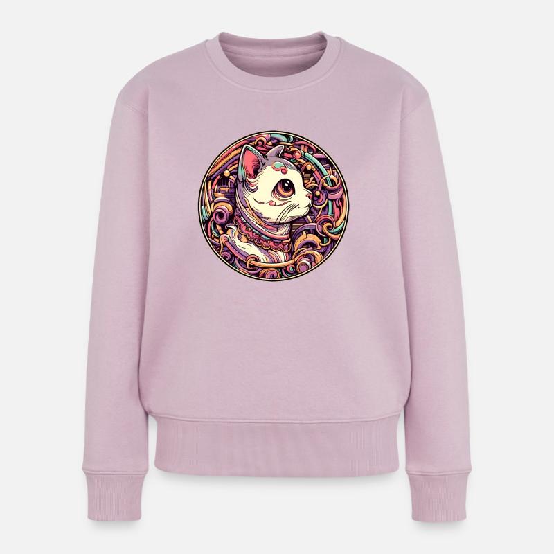 Chat mignon - Pull Premium bio Femme - rose poudré