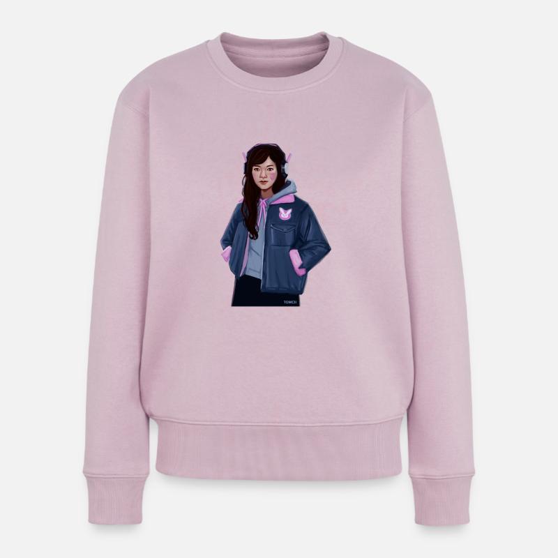 D Va - Pull Premium bio Femme - rose poudré