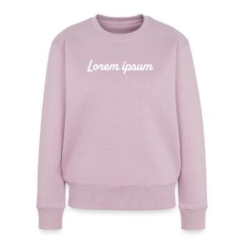 Lorem ipsum - Frauen Premium Bio Pullover - Altrosa - Vorne - Julia (174cm)