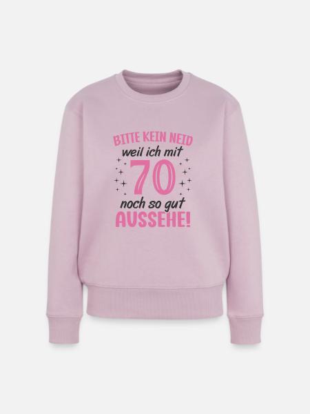 70. Geburtstag 70 Jahre Geburtstagsgeschenk Frauen - Frauen Premium Bio Pullover - Altrosa