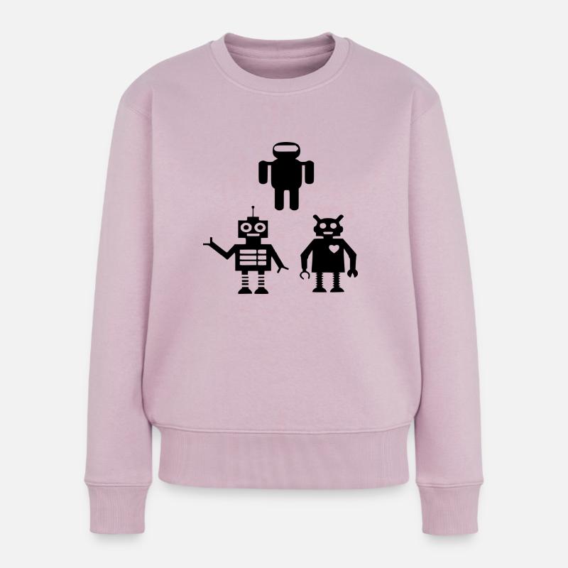 Roboter Android - Frauen Premium Bio Pullover - Altrosa