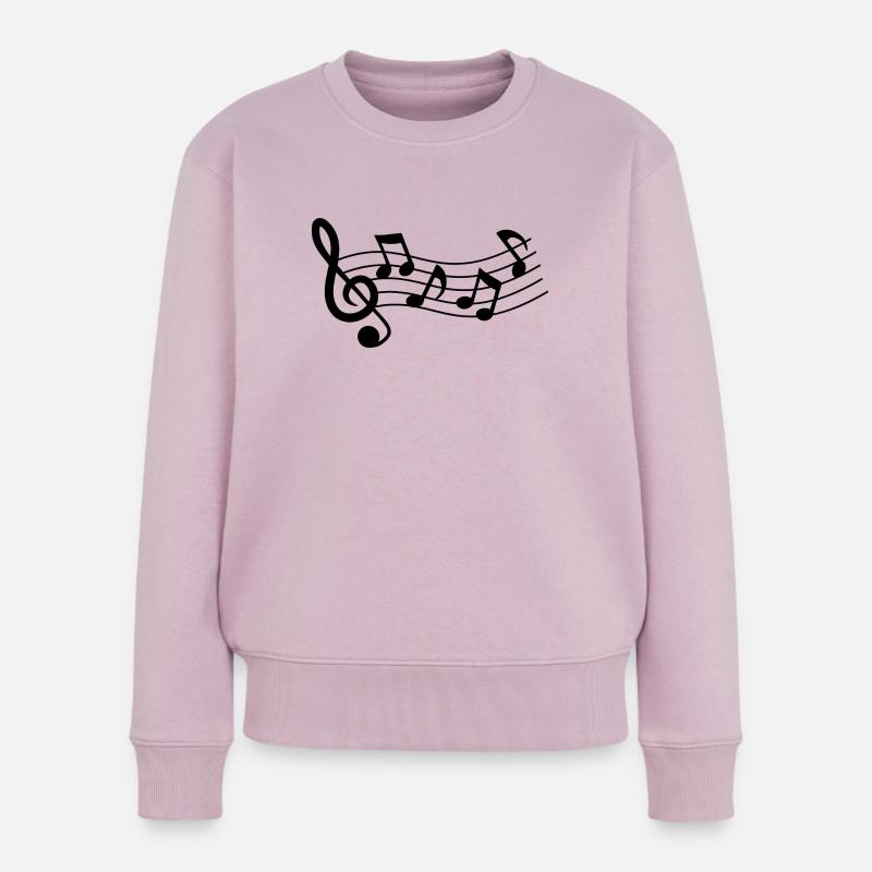 Notenschlüssel Noten Musiknote Musik Musiker - Frauen Premium Bio Pullover - Altrosa
