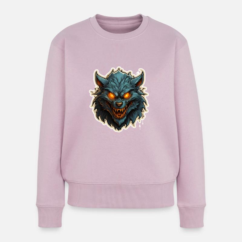 Halloween Werwolf - Frauen Premium Bio Pullover - Altrosa