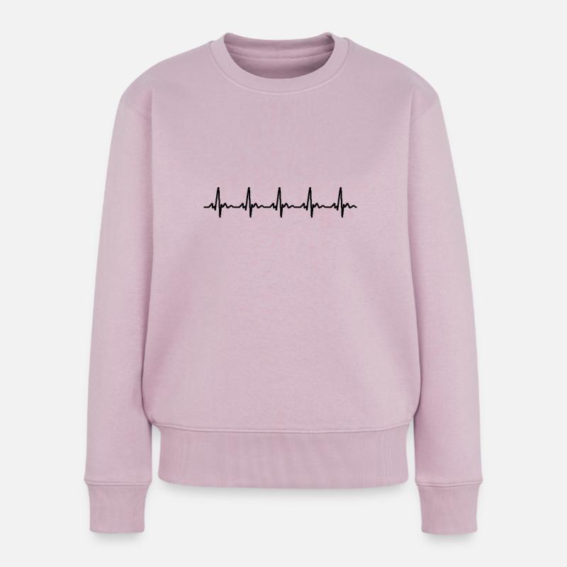 Herzschlag - Frauen Premium Bio Pullover - Altrosa