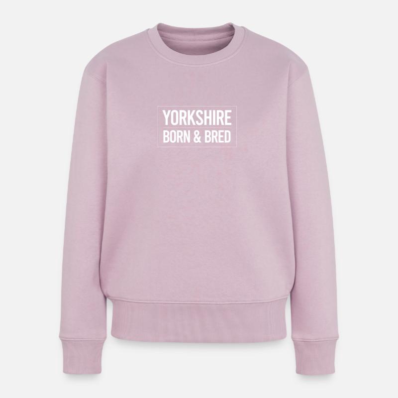 Yorkshire geboren und aufgewachsen - Frauen Premium Bio Pullover - Altrosa