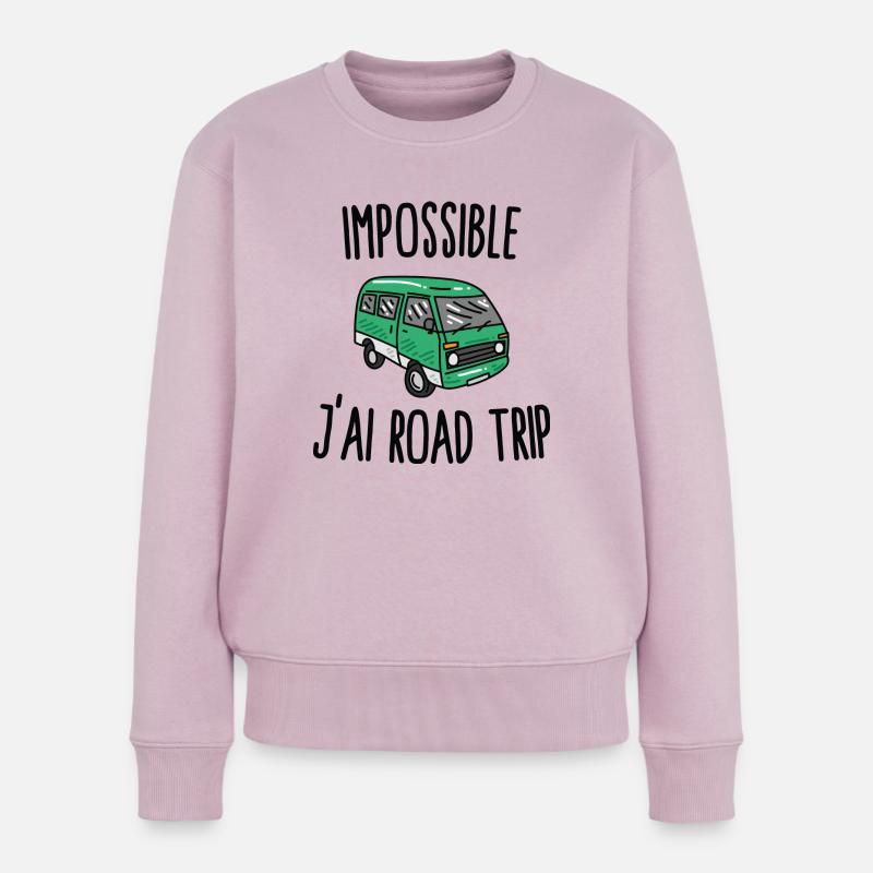 Impossible j'ai road trip - Pull Premium bio Femme - rose poudré