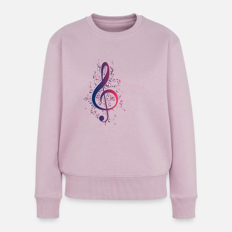 musik - Frauen Premium Bio Pullover - Altrosa