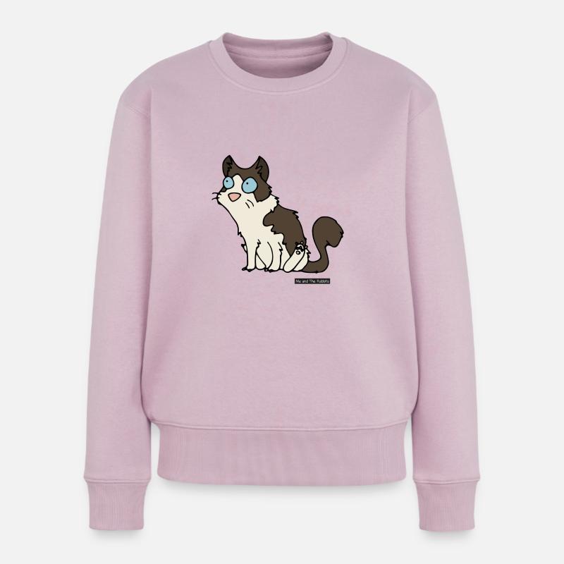 Katze - Ragdoll - Frauen Premium Bio Pullover - Altrosa