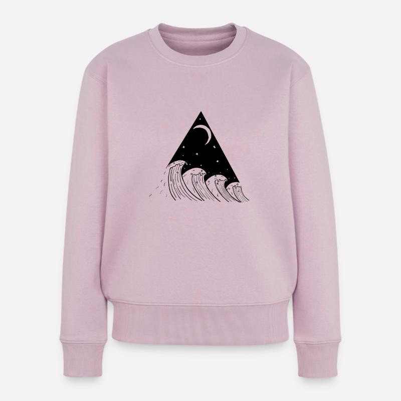 Welle geometrisch - Frauen Premium Bio Pullover - Altrosa