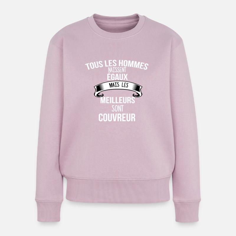 Couvreur cadeau humour - Pull Premium bio Femme - rose poudré