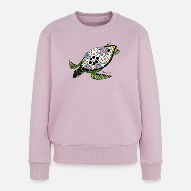 Der Schildkrötenpanzer - Frauen Premium Bio Pullover - Altrosa