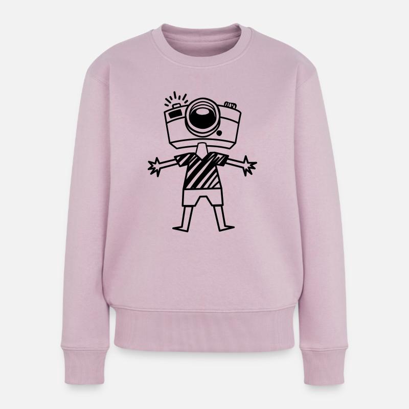 camerahead - Pull Premium bio Femme - rose poudré