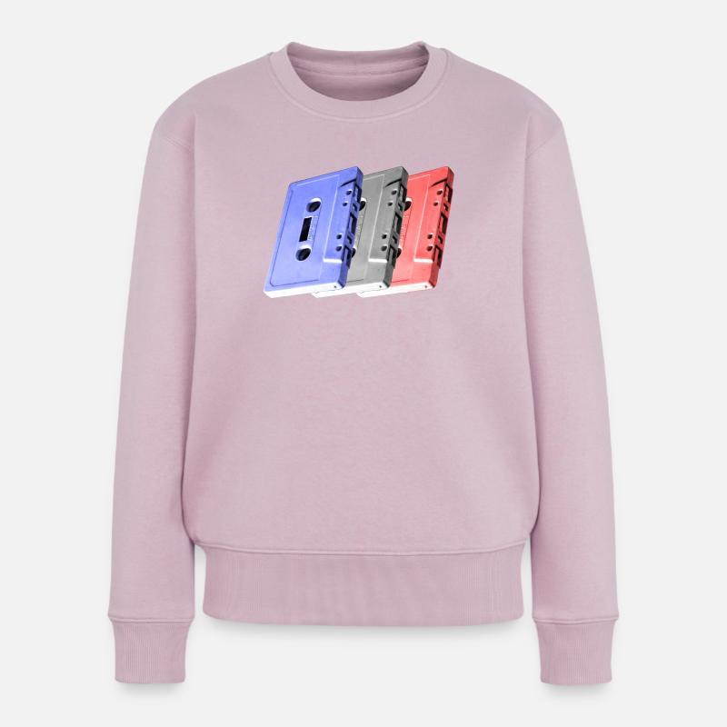 3 Kassetten - Frauen Premium Bio Pullover - Altrosa