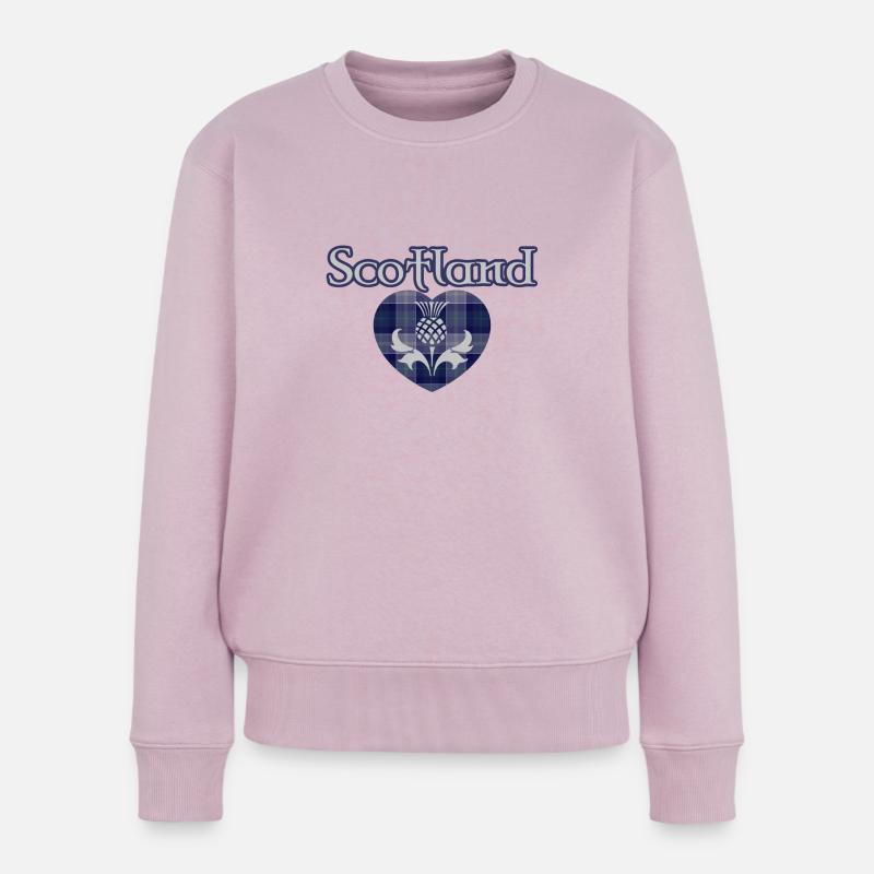 Schottisches Herz - Frauen Premium Bio Pullover - Altrosa