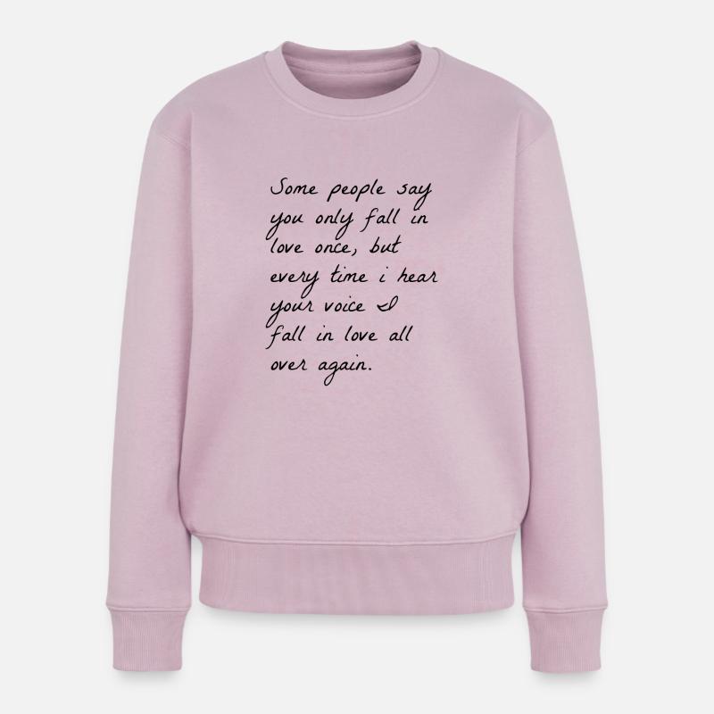 love quotes de - Frauen Premium Bio Pullover - Altrosa