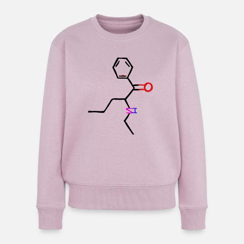 Frau glücklich mit Tattoo und Geschenk. - Frauen Premium Bio Pullover - Altrosa