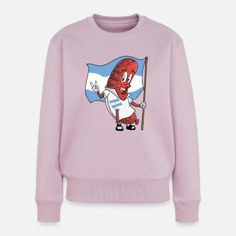 Argentinische Schweinsbratwurst - Frauen Premium Bio Pullover - Altrosa