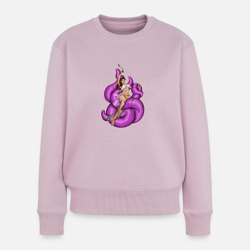 Tentakeln! - Frauen Premium Bio Pullover - Altrosa